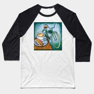 Green Electra Delivery Bicycle Coffee and biscotti Baseball T-Shirt